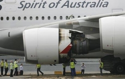 Qantas porucha motora v Singapore